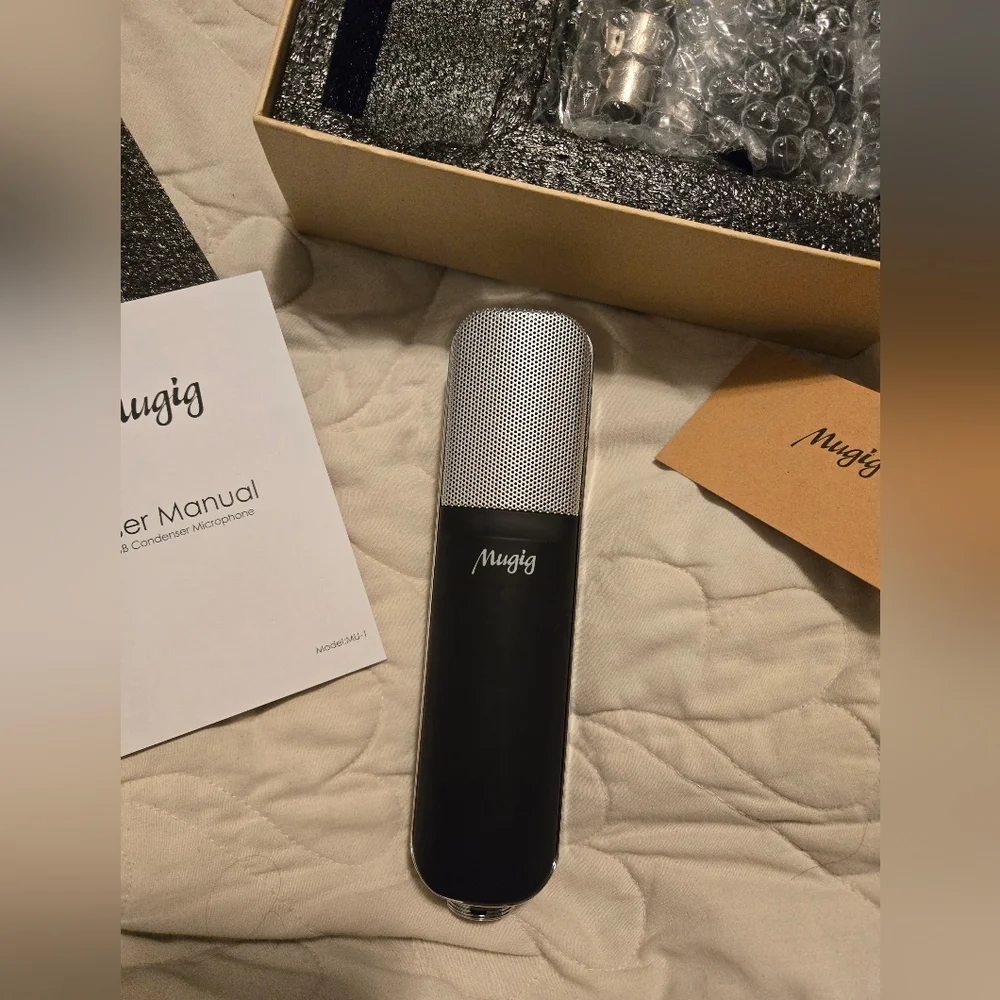 Mugig MU-1 Condenser USB Microphone for PC, Laptop w/Stand, Podcast Gaming Music